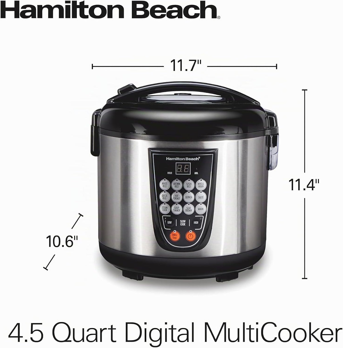 Hamilton Beach Arrocera digital programable y vaporizador de alimentos