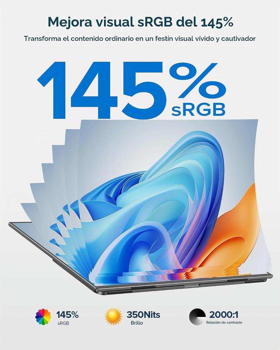 EVICIV Monitor portátil inalámbrico con batería de 10000 mAh, 18.5...