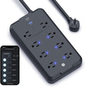 Geeni Surge Ultra Smart 8-Outlet Surge Protector, No Hub, 6 ft. Cord, negro