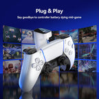 Cargador para controlador PS5, paquete de baterías para PlayStation DualSense y Edge