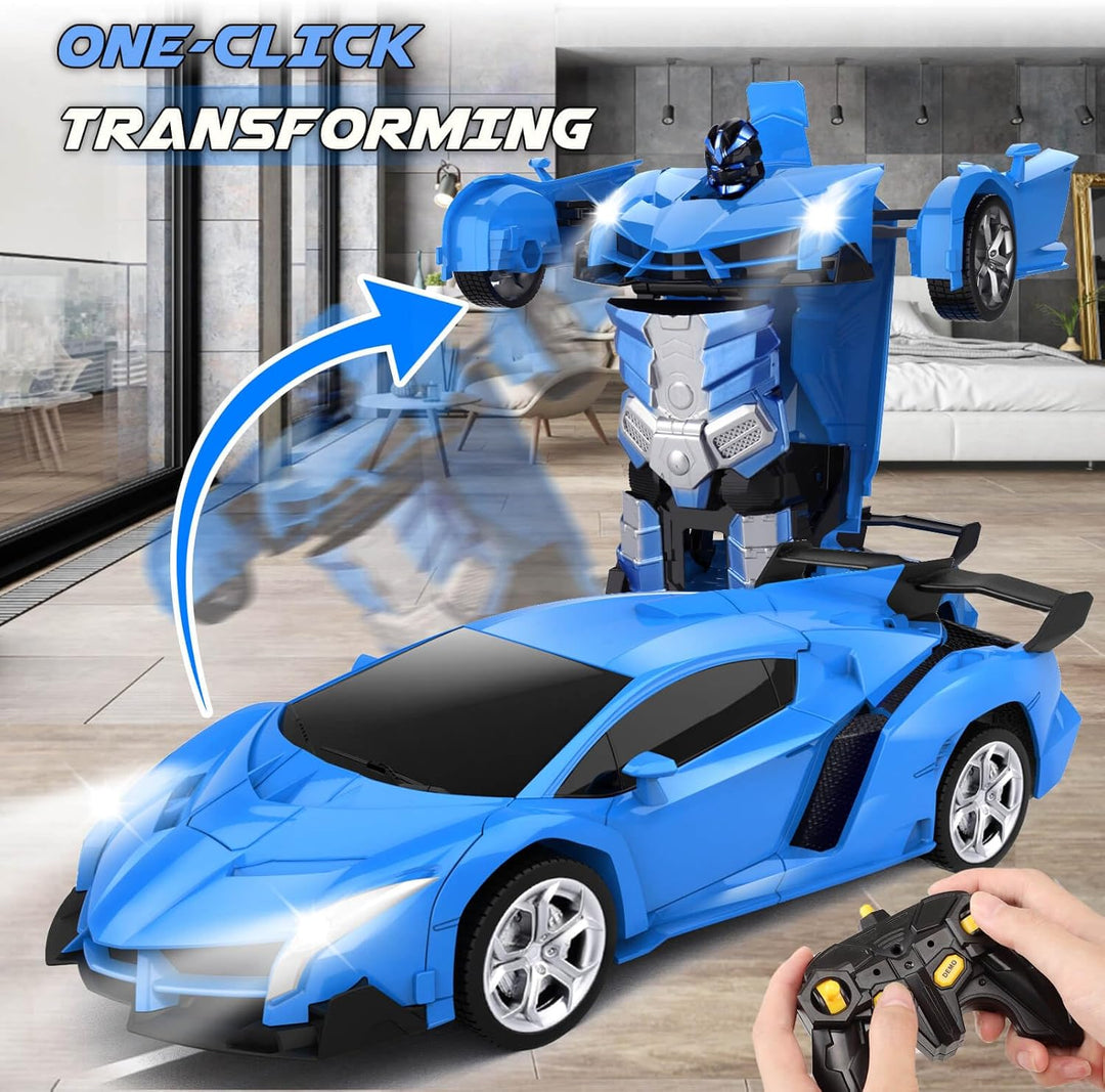 Britik Transform - Coche de juguete a control remoto para niños de...