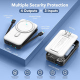 Cargador portátil magnético de 10000 mAh para iPhone con cables int...