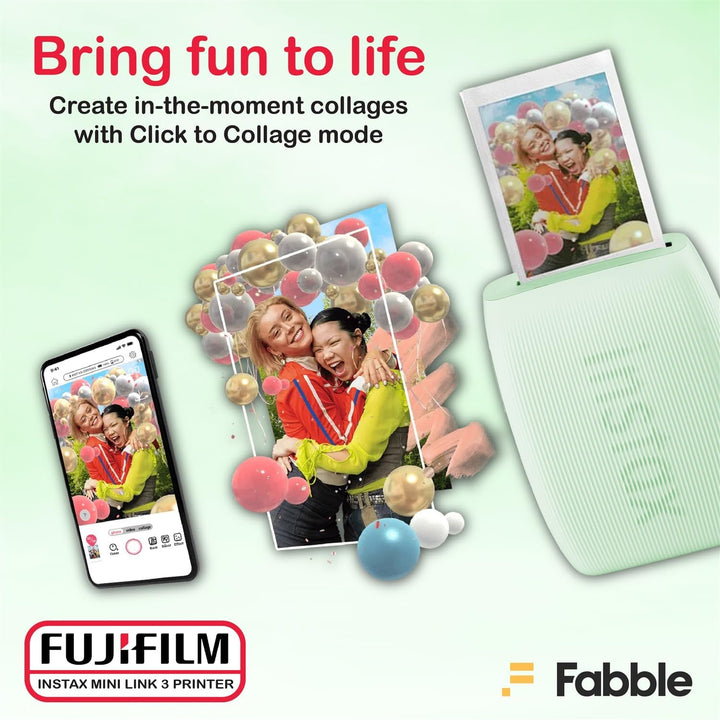Fujifilm Impresora Instax Mini Link 3 para smartphone, paquete verd...