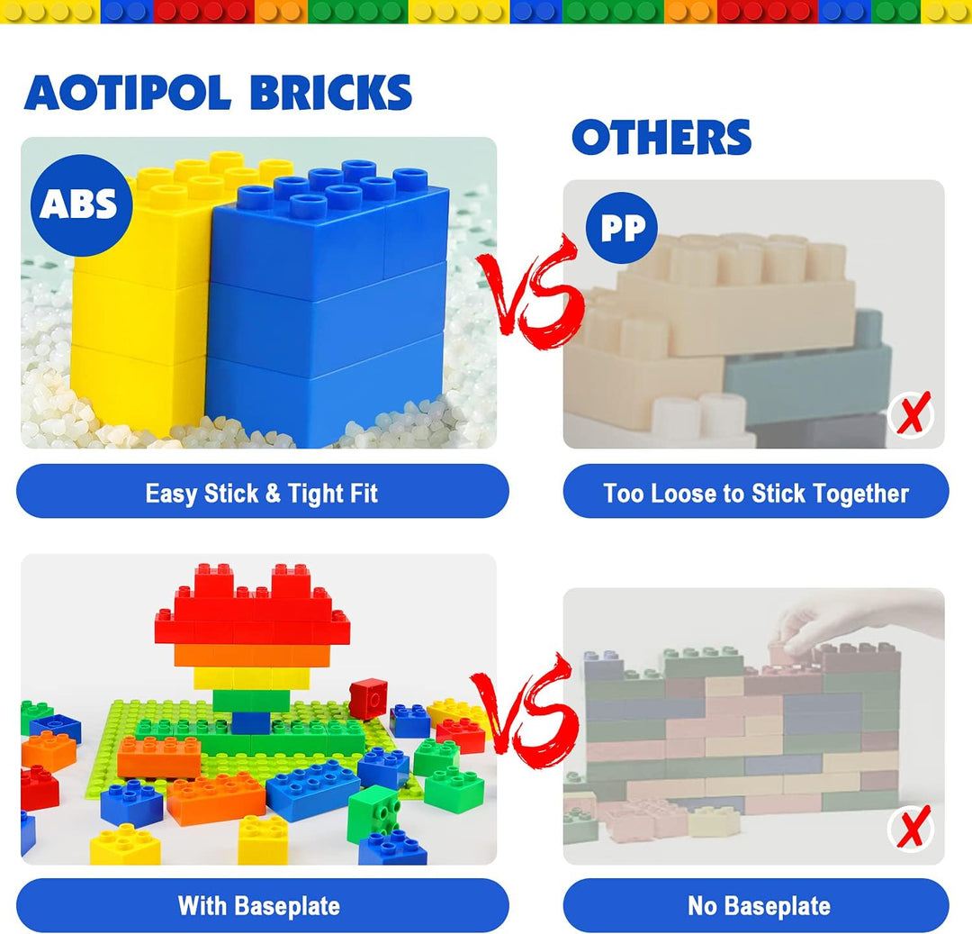 aotipol Bloques de construcción para niños pequeños