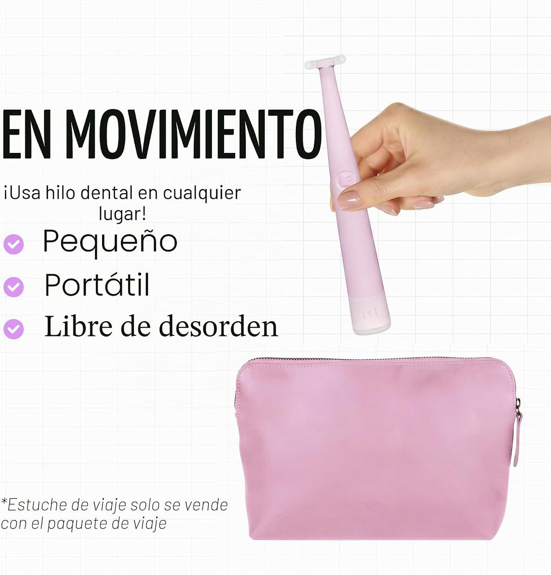 FLAUS Hilo dental eléctrico - Deslizamiento suave - Removedor de pl...