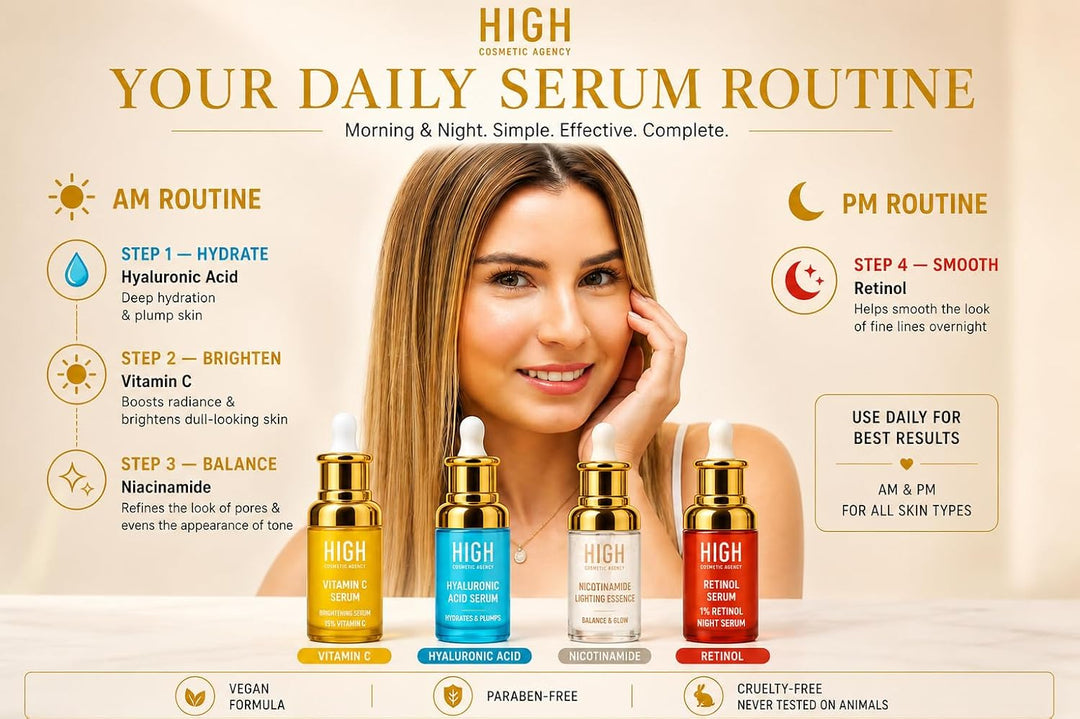 HIGH - Elixir Quartet Set - Suero: incluye vitamina C, retinol, áci...