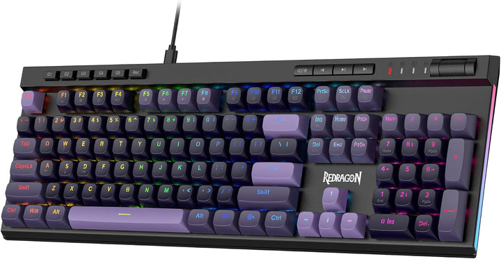 Redragon K580 HE - Teclado para juegos de disparo rápido, 100% 104...