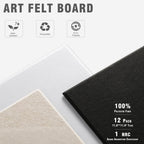 TSJOFFICE - Tablero de corcho grande para pared, tablero de anuncios de 48 x 36 pulgadas con 50 pasadores para decoración de oficina, tablero de alfileres, paquete de 12 azulejos de pared de fieltro