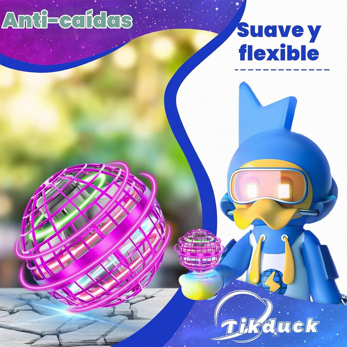 Bola de orbe voladora 2026 Juguetes Soaring Hover Boomerang Spinner controlado a mano, mini dron cósmico globo giratorio para niños, juguete para mosca al aire libre, regalo de cumpleaños