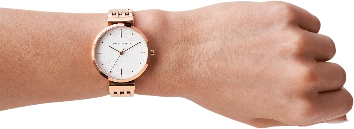 Armani Exchange A|X Reloj para Mujer, Reloj de Acero Inoxidable de Tres Manecillas para Mujer