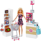 Barbie Doll con Blonde Hair y Grocery Store themed Accessories