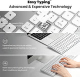 Combo de teclado y mouse inalámbricos recargables, juego de teclado...