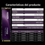 Fikwot FN950 1TB NVMe SSD PCIe Gen4x4 M.2 2280, lectura de hasta 50...