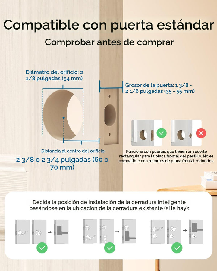 eufy Security Smart Lock C33, cerradura de puerta con teclado con a...
