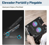 YICOSUN Soporte de refrigeración ajustable para laptop con 2 ventil...