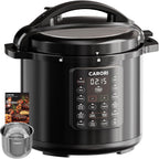 Olla a presión eléctrica 12 en 1 de 8 cuartos de galón, 1200W olla de presión multicooker con olla de acero inoxidable, olla arrocera lenta, saltear, vaporera, yogur y calentador de alimentos