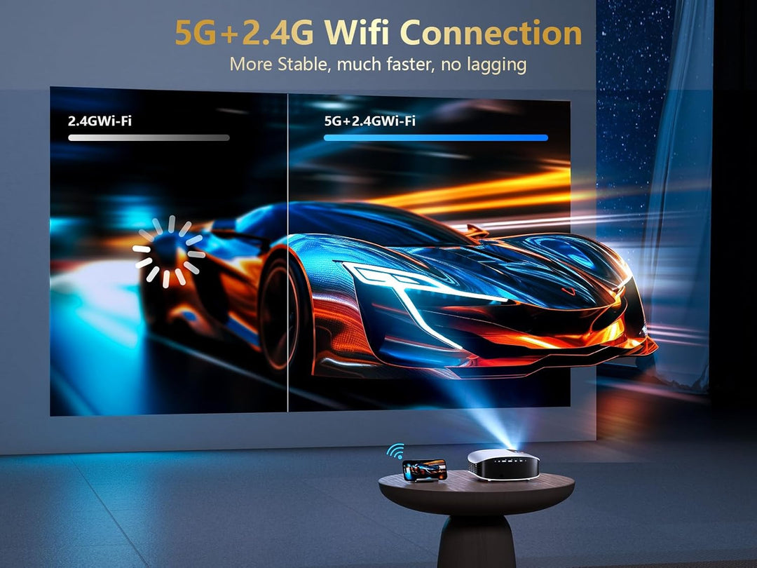 GooDee Proyector Inteligente 4K con WiFi 5G y Bluetooth, Aplicacion...