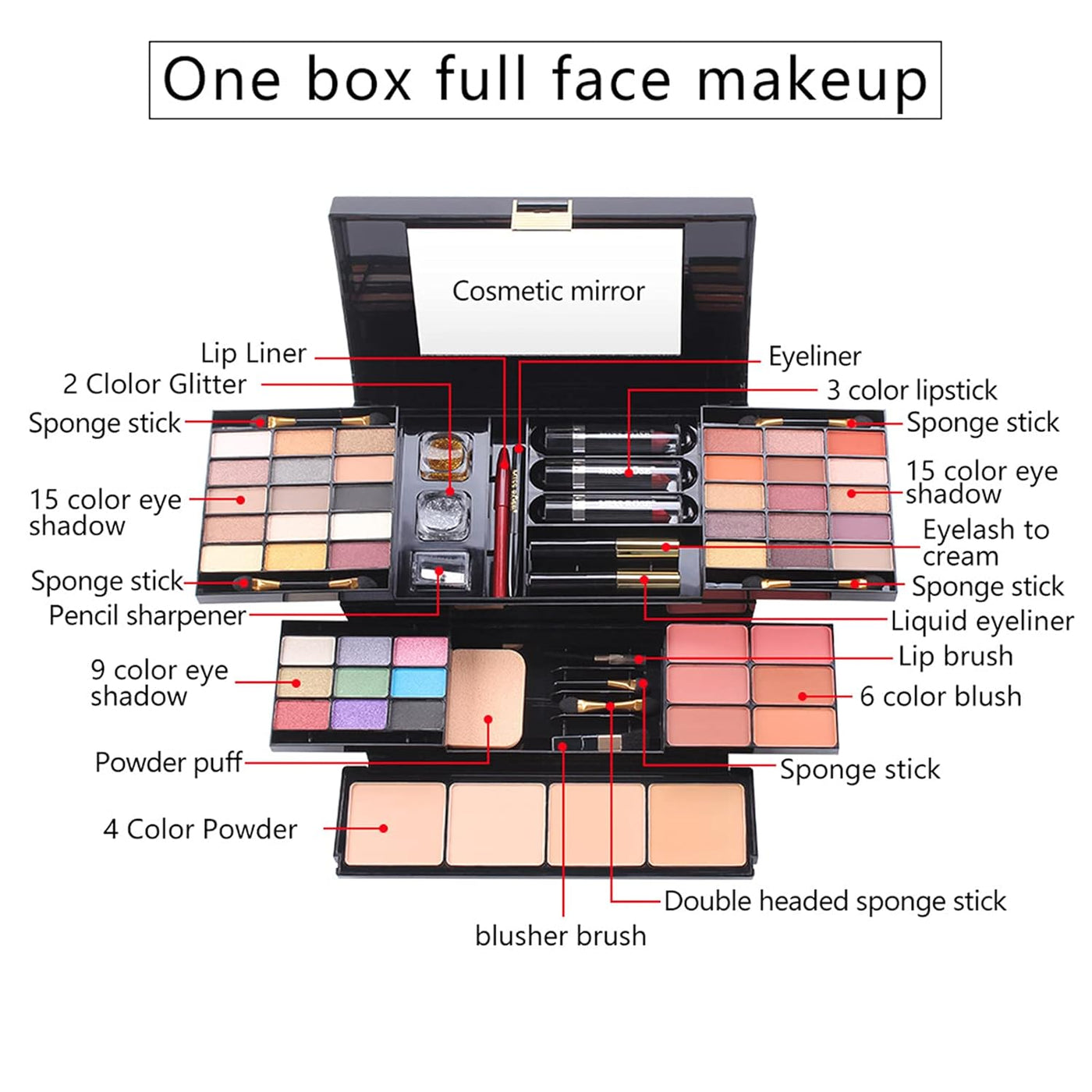 Pure Vie Juego de maquillaje todo en uno de 54 colores para regalo...