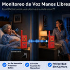 CallToU Intercomunicador de 2 vías para monitoreo de ancianos, rojo