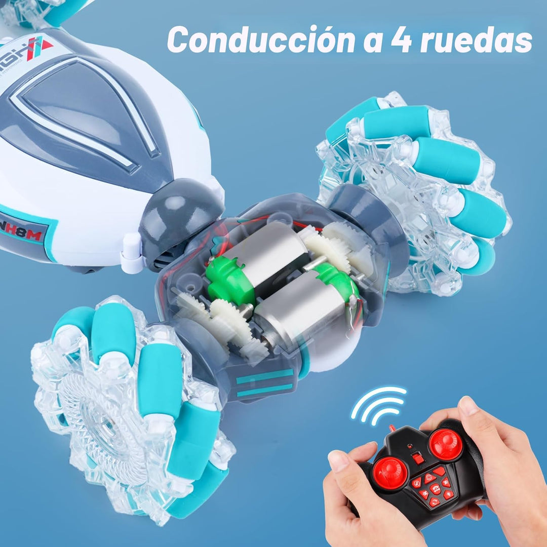 Juguete de auto de acrobacias RC con detección de gestos para niños...