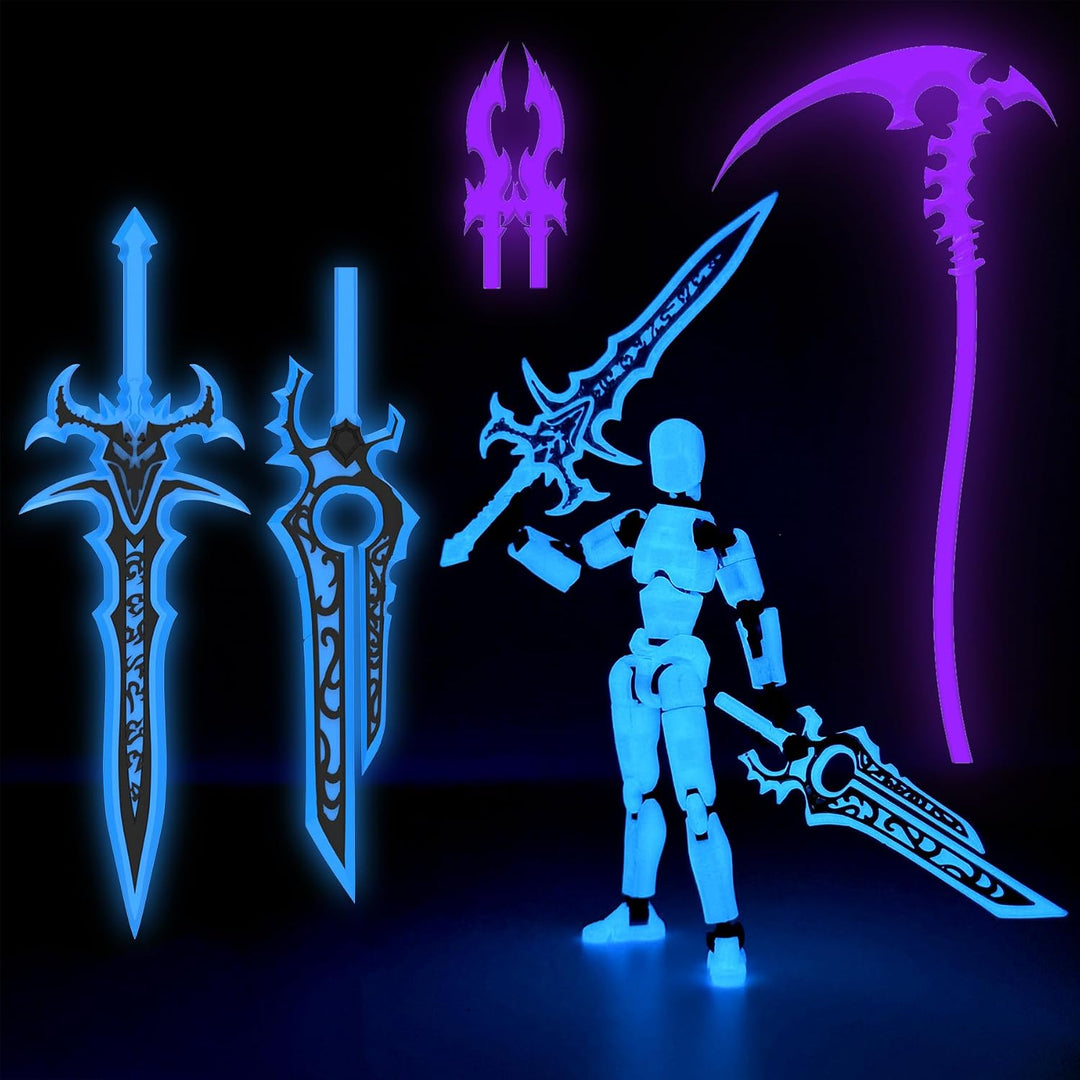 Deeplus Figura de acción brillante Titan 13, juego de 13 figuras de...