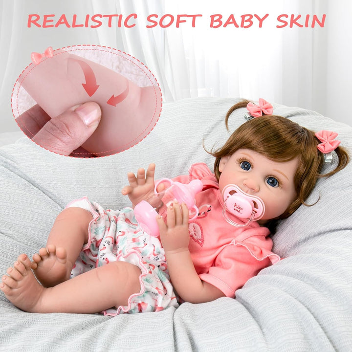 Aori Muñeca de bebé renacida realista para niñas - Muñecas de bebé...