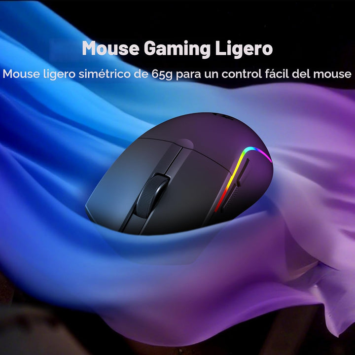 Redragon S107KS - Teclado y mouse inalámbricos para juegos, retroil...