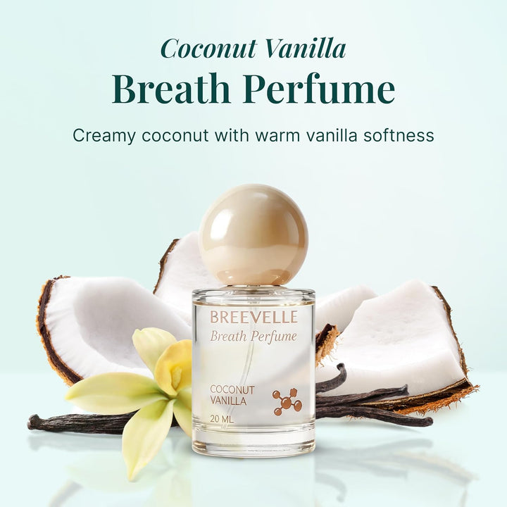 Breevelle The Breath Perfume - Spray oral | Sabor a vainilla de coc...
