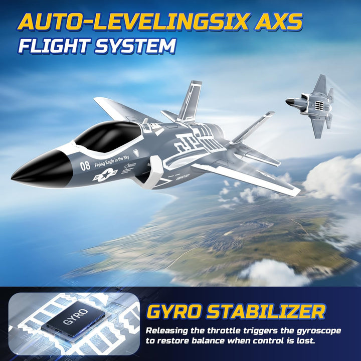 DEERC F35 - Avión RC de 4 canales sin escobillas para adultos, avió...