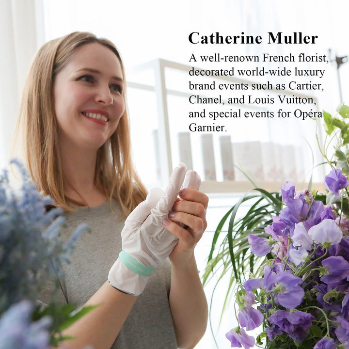 Catherine Muller - Máscara de mano floral 8 pares, guantes hidratan...