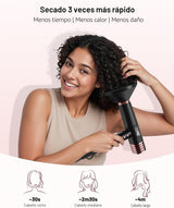 MESCOMB Secador de pelo de viaje con difusor, 1875 W de doble volta...