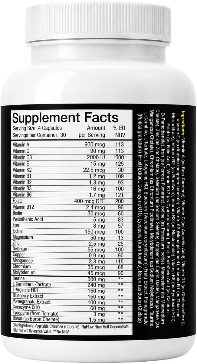 PRIME MALE Vitaminas T - Multivitamínico avanzado para hombres - Ap...