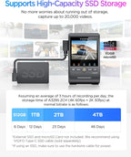 VIOFO A329S 4K 60FPS Dash Cam delantera y trasera, STARVIS 2 HDR, Wi-Fi 6