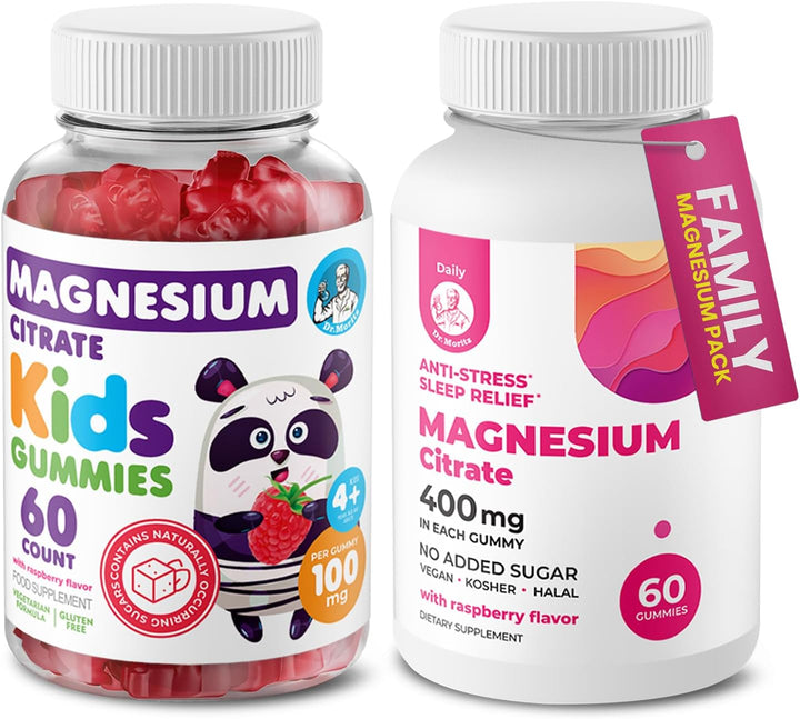 DR. MORITZ Gomitas de magnesio calmantes para adultos (400 mg, 60 u...