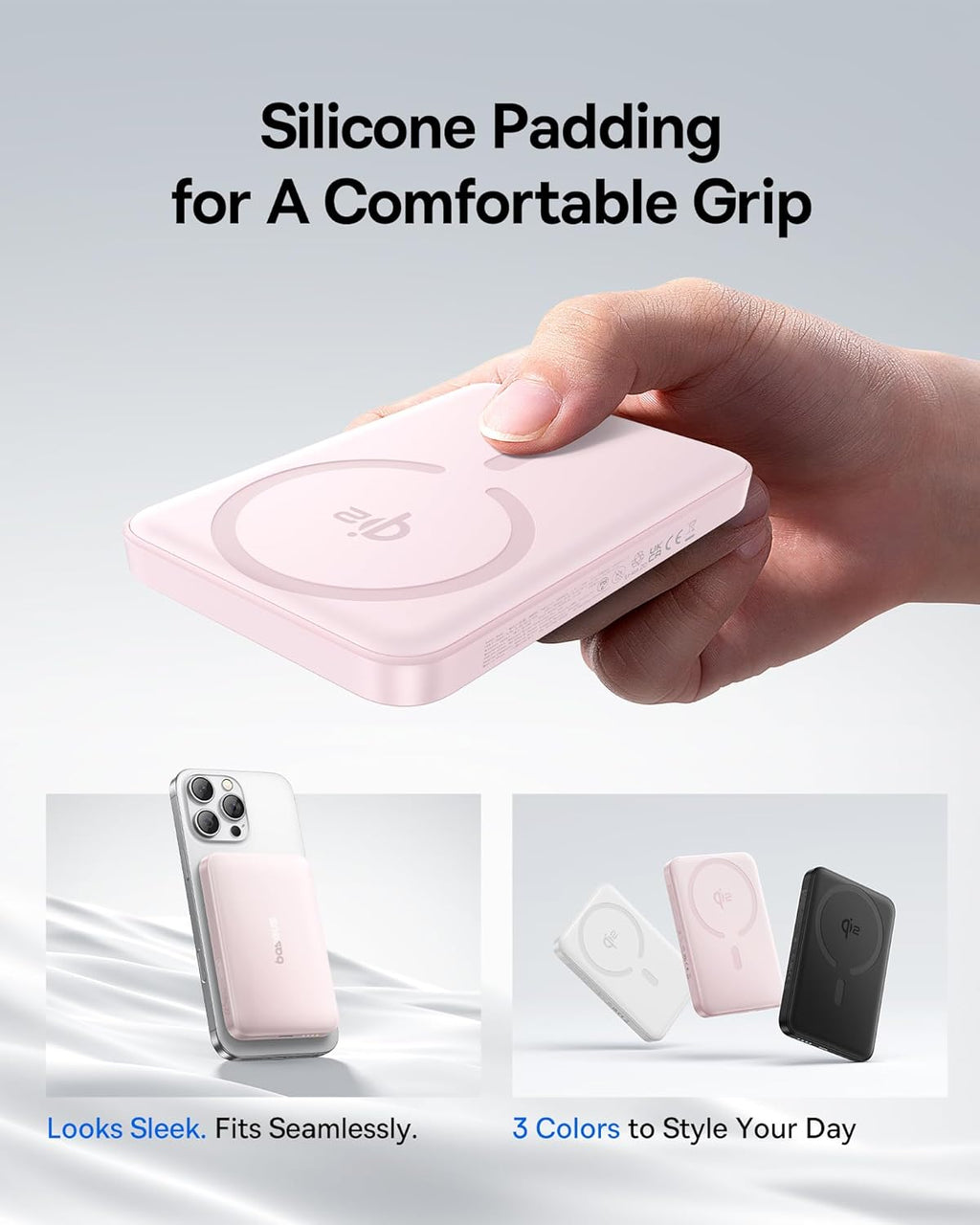 Baseus - Cargador portátil para MagSafe, banco de energía magnética...