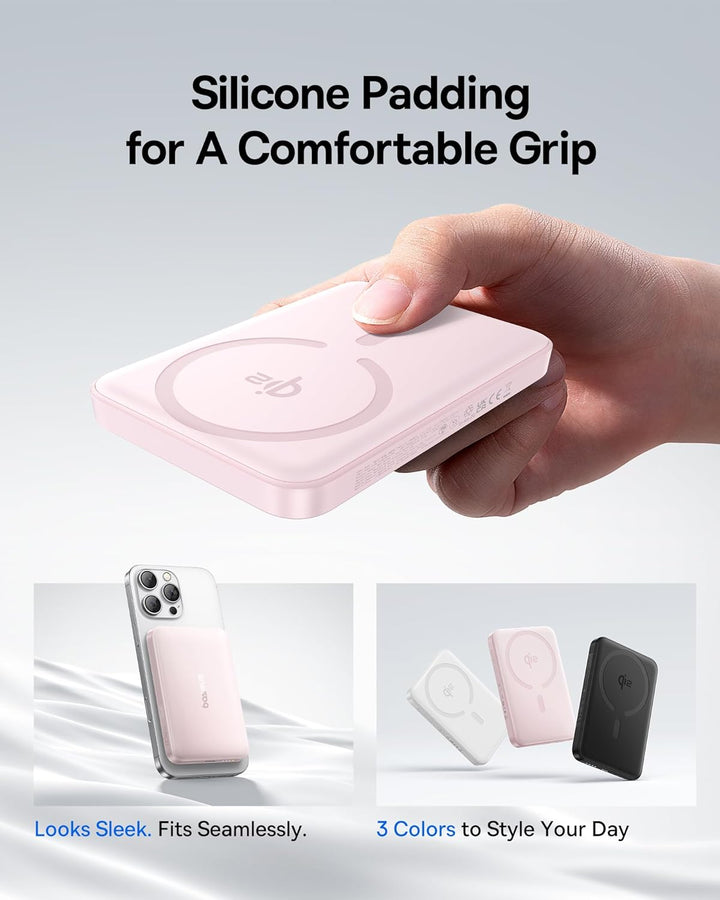 Baseus - Cargador portátil para MagSafe, banco de energía magnética...