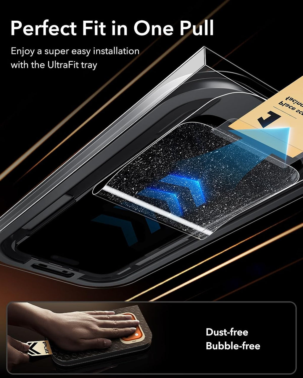ESR - Protector de pantalla para iPhone 17 Pro Max, paquete de 3 unidades, Armorite Pro