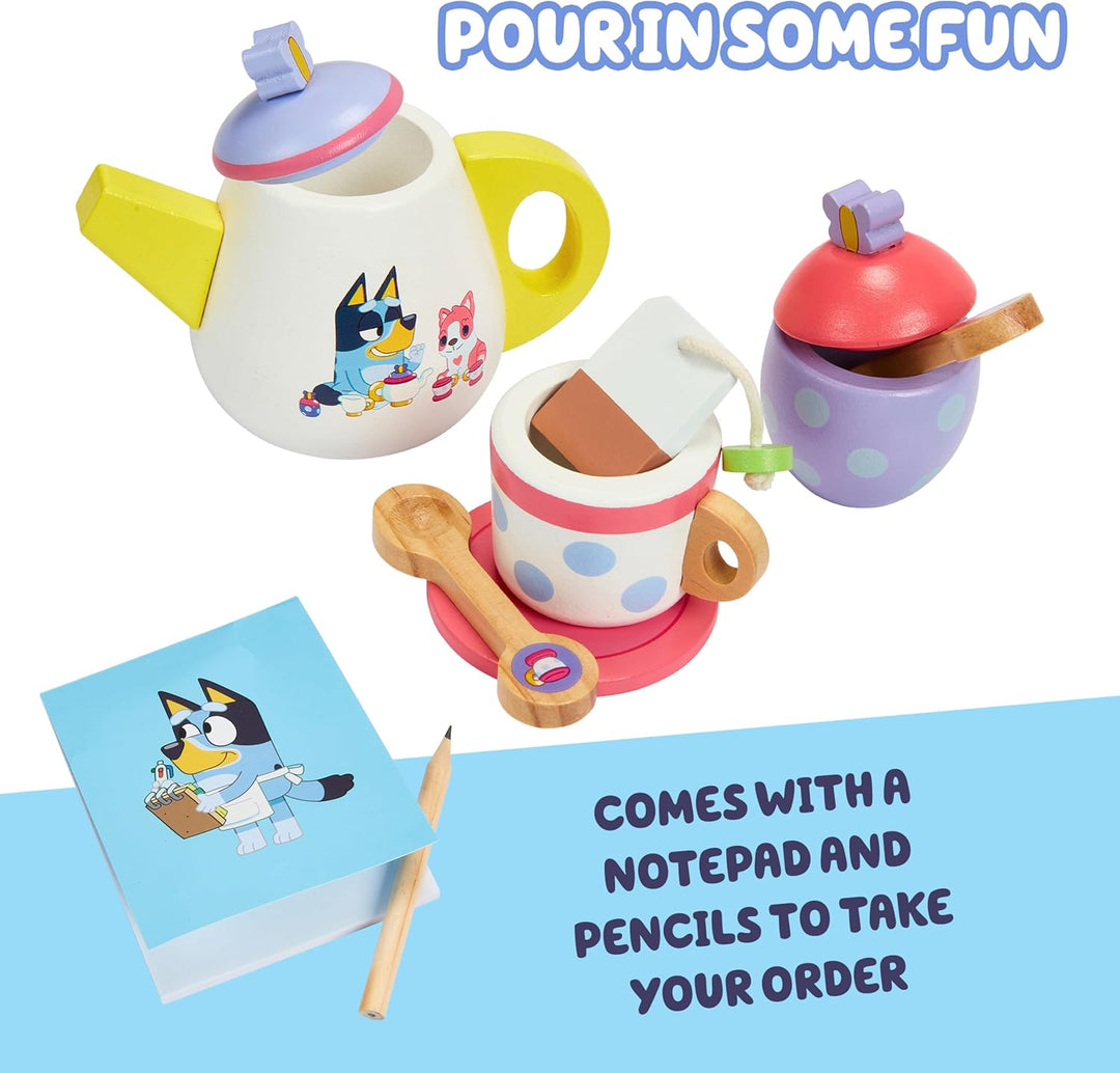 8th Wonder Bluey Toys - Juego de Fiesta de Té de Madera, Juego de T...