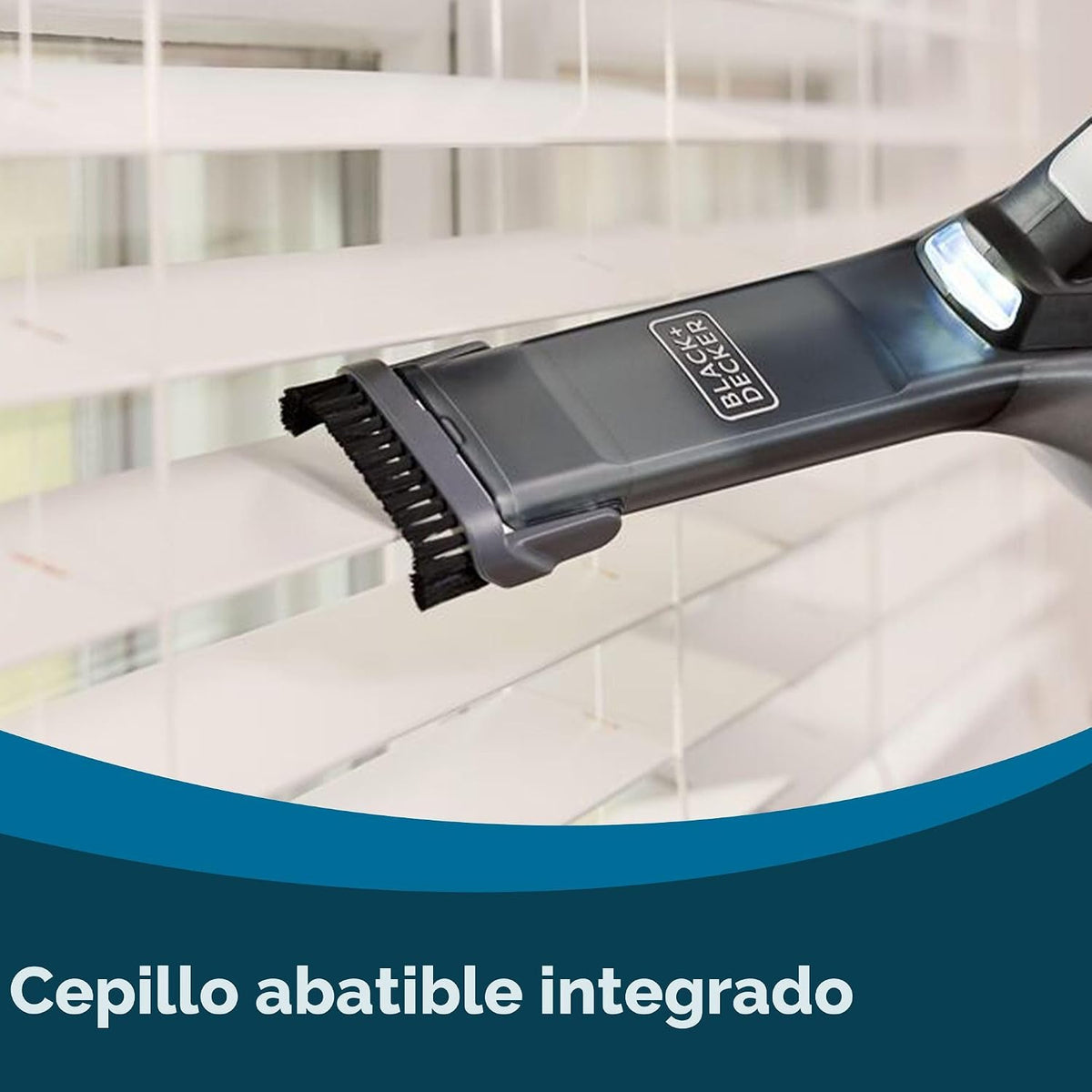 BLACK+DECKER Dustbuster Reveal - Aspiradora de mano inalámbrica, portátil, inalámbrica, luz LED, largo tiempo de funcionamiento, recargable y ligero, incluye herramienta para hendiduras