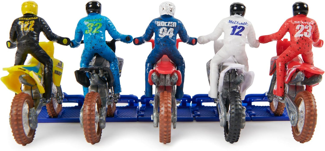 Supercross Auténtico paquete de 5 motocicletas fundidas a