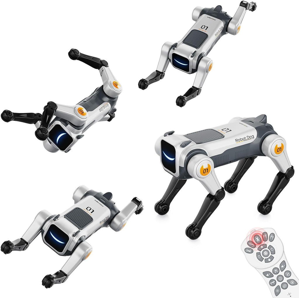 Smart Robot Stunt - Juguetes interactivos para perros STEM con control remoto y de voz, acciones y programación realistas, diseño duradero para niños, para niños y niñas de 6, 7, 8, 9, 10 años