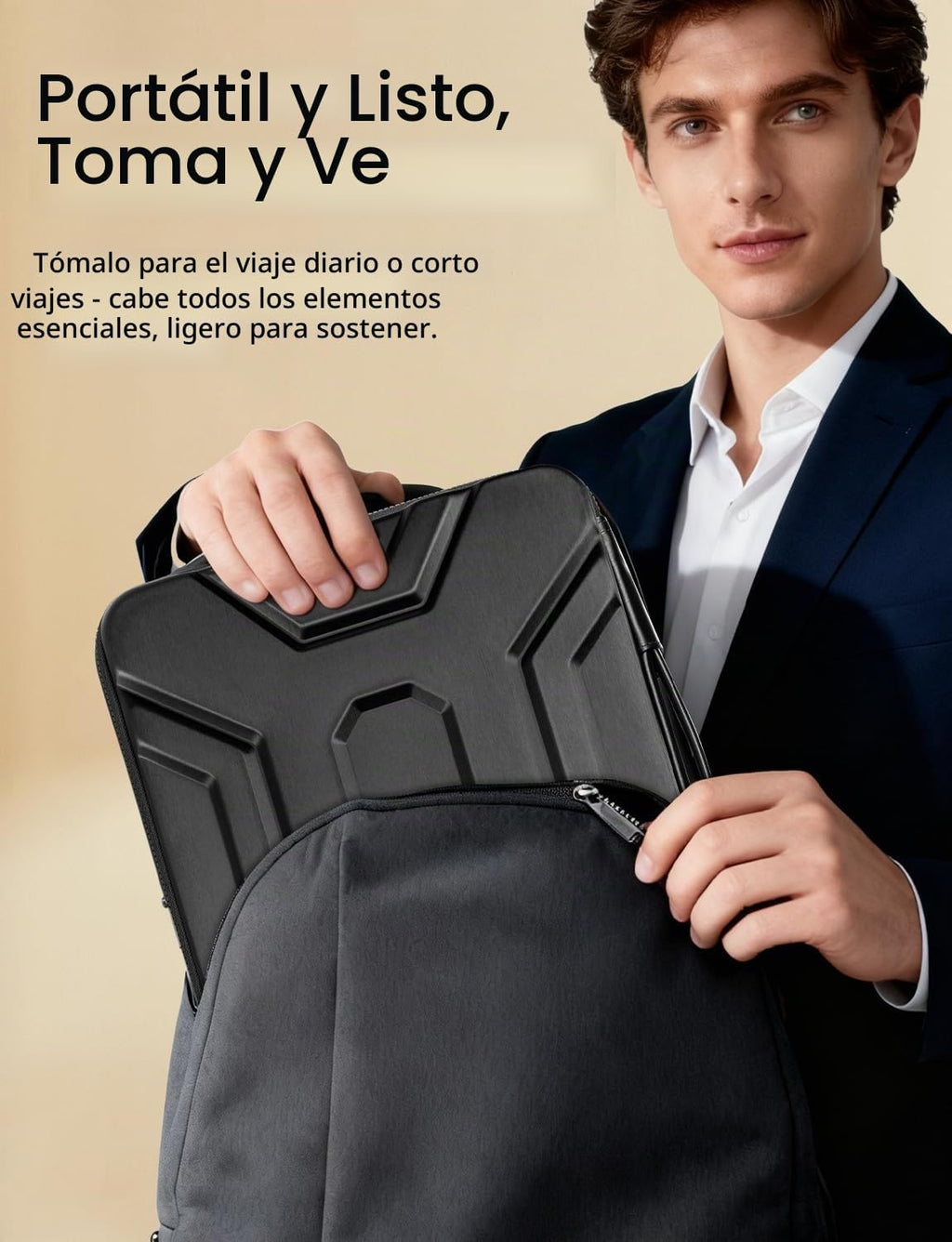 DOMISO Funda para laptop de 13 pulgadas con asa, a prueba de golpes y resistente al agua, Negro