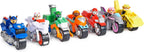 Paw Patrol, Moto Pups Deluxe de Chase, vehículo de motocicleta de tracción que hace piruetas y figura de juguete