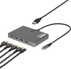StarTech - Base para estación de trabajo USB-C a Quad HDMI 4K60, 140 W PD