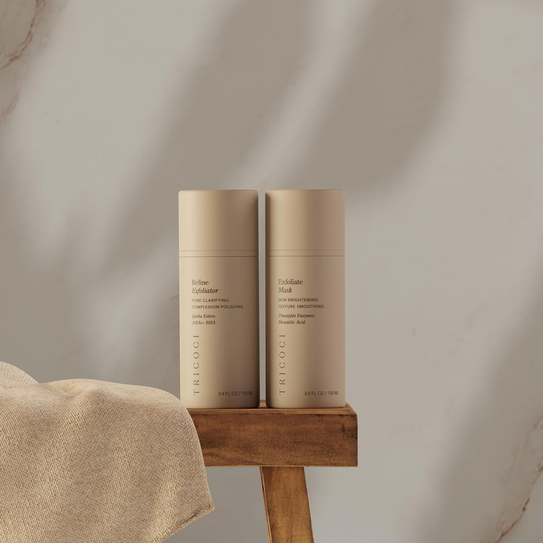 Tricoci Mascarilla facial con enzima iluminadora, tratamiento exfol...