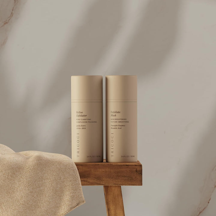 Tricoci Mascarilla facial con enzima iluminadora, tratamiento exfol...