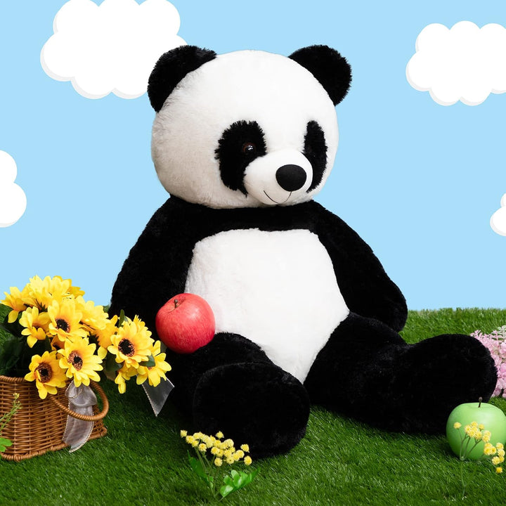 WENMOTDY Peluche de panda de peluche de oso dulce, regalos para niñ...