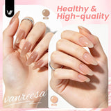 VANREESA Juego de 24 esmaltes de uñas de gel de gelatina, suave, bl...