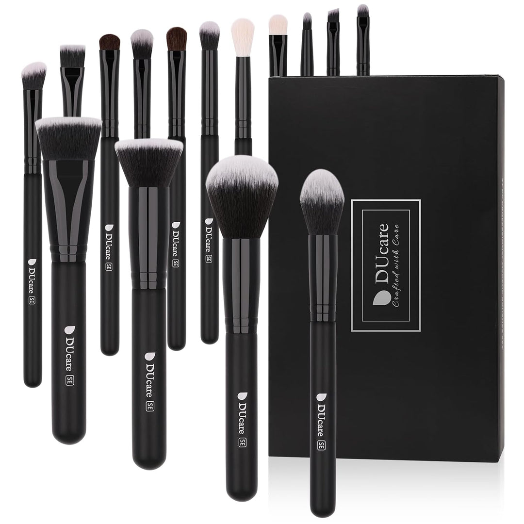 DUcare Juego de brochas de maquillaje Kabuki sintéticas de primera...