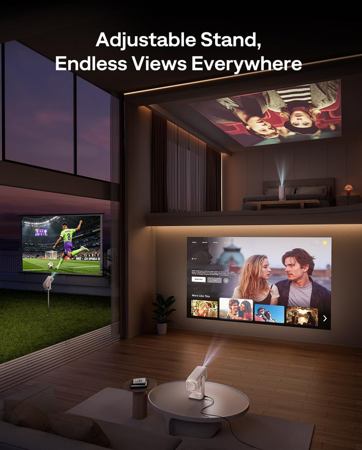Aurzen BOOM Air - Proyector portátil Google TV con WiFi y Bluetooth...